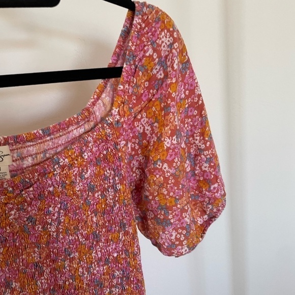 Jessica Simpson Floral Smocked Dress Medium - Picture 8 of 11